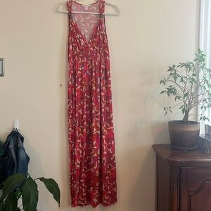 Lascana for Venus Maxi Dress‎ sz M Empire Waist Psychedelic Summer Geometric